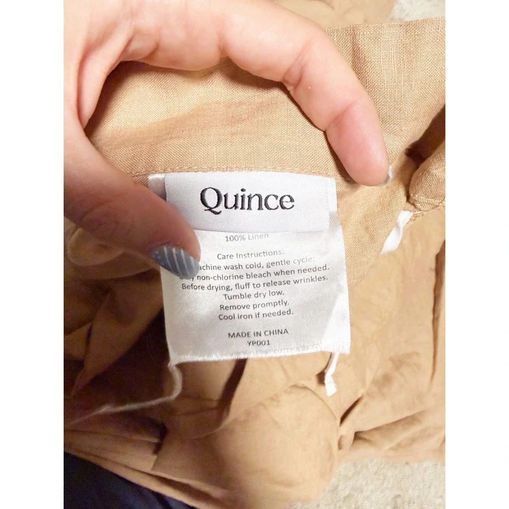 Quince Linen Queen Bedding Set Sheets and Duvet Cover